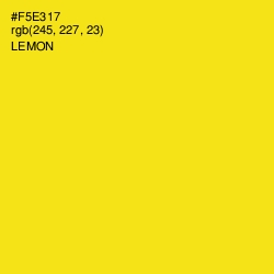 #F5E317 - Lemon Color Image