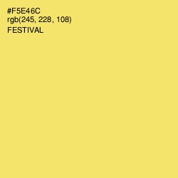 #F5E46C - Festival Color Image