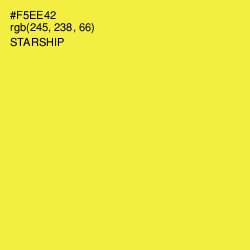 #F5EE42 - Starship Color Image