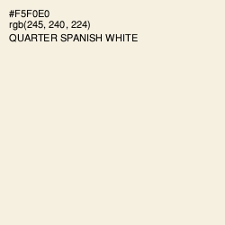 #F5F0E0 - Quarter Spanish White Color Image