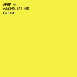 #F5F144 - Gorse Color Image