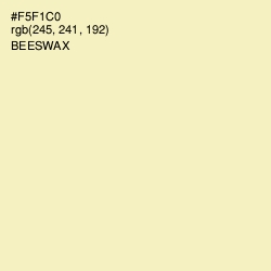 #F5F1C0 - Beeswax Color Image