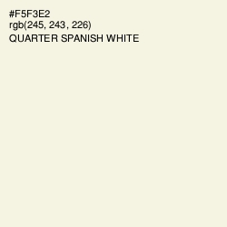 #F5F3E2 - Quarter Spanish White Color Image