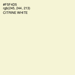 #F5F4D5 - Citrine White Color Image