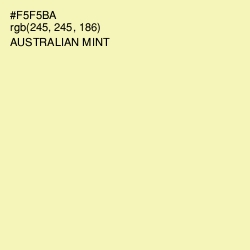 #F5F5BA - Australian Mint Color Image