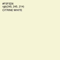 #F5F5D6 - Citrine White Color Image