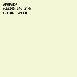 #F5F6D6 - Citrine White Color Image