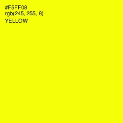 #F5FF08 - Yellow Color Image