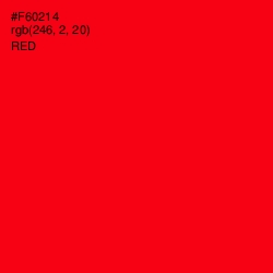 #F60214 - Red Color Image