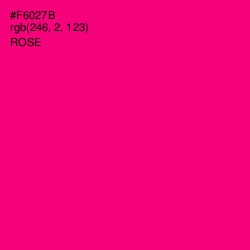 #F6027B - Rose Color Image