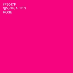 #F6047F - Rose Color Image