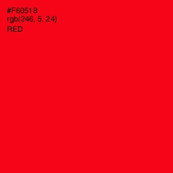 #F60518 - Red Color Image
