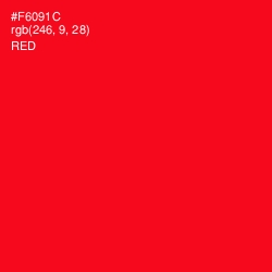 #F6091C - Red Color Image