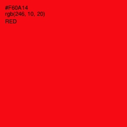 #F60A14 - Red Color Image