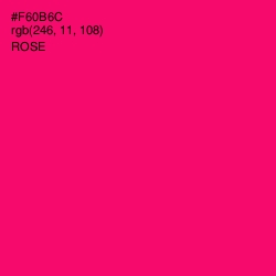 #F60B6C - Rose Color Image