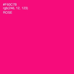 #F60C7B - Rose Color Image