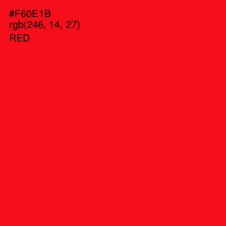 #F60E1B - Red Color Image