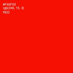 #F60F03 - Red Color Image