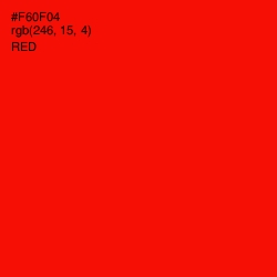 #F60F04 - Red Color Image