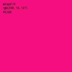 #F60F7F - Rose Color Image