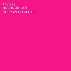 #F61489 - Hollywood Cerise Color Image