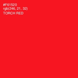 #F61520 - Torch Red Color Image