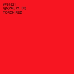 #F61521 - Torch Red Color Image