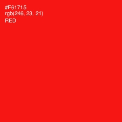 #F61715 - Red Color Image