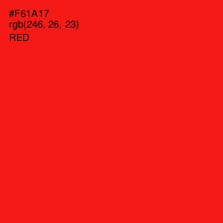 #F61A17 - Red Color Image