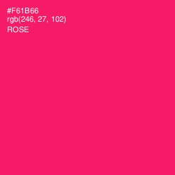 #F61B66 - Rose Color Image