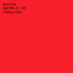 #F61F2A - Torch Red Color Image