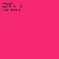#F6286F - Radical Red Color Image