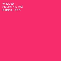 #F62C6D - Radical Red Color Image