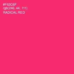 #F62C6F - Radical Red Color Image