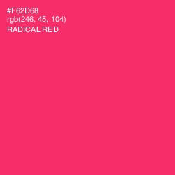 #F62D68 - Radical Red Color Image