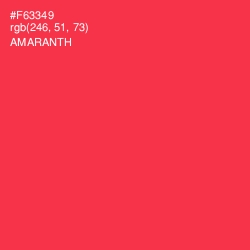 #F63349 - Amaranth Color Image