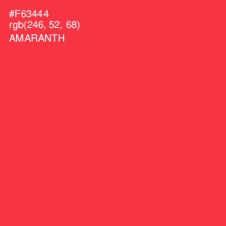 #F63444 - Amaranth Color Image