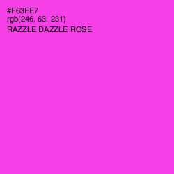 #F63FE7 - Razzle Dazzle Rose Color Image