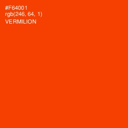 #F64001 - Vermilion Color Image