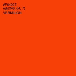 #F64007 - Vermilion Color Image