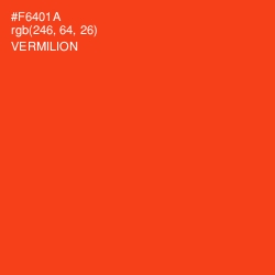 #F6401A - Vermilion Color Image