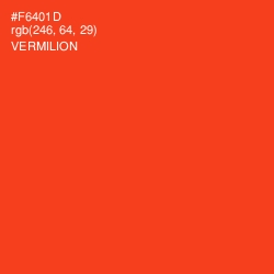 #F6401D - Vermilion Color Image