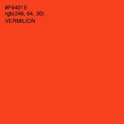 #F6401E - Vermilion Color Image