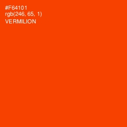 #F64101 - Vermilion Color Image