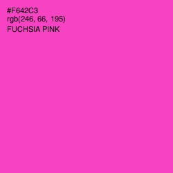 #F642C3 - Fuchsia Pink Color Image