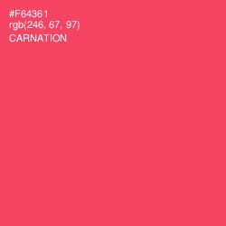 #F64361 - Carnation Color Image