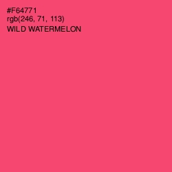 #F64771 - Wild Watermelon Color Image