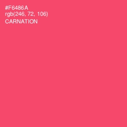#F6486A - Carnation Color Image