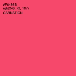 #F6486B - Carnation Color Image