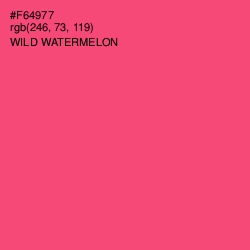 #F64977 - Wild Watermelon Color Image
